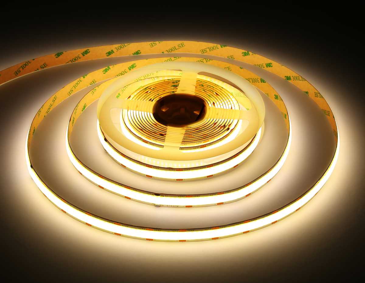 Светодиодная лента Ambrella Light GS4802 COB 616Led/19W m/ 24V IP20 4500K/ 5m*12mm*2mm (2 конт.) GS4802 3