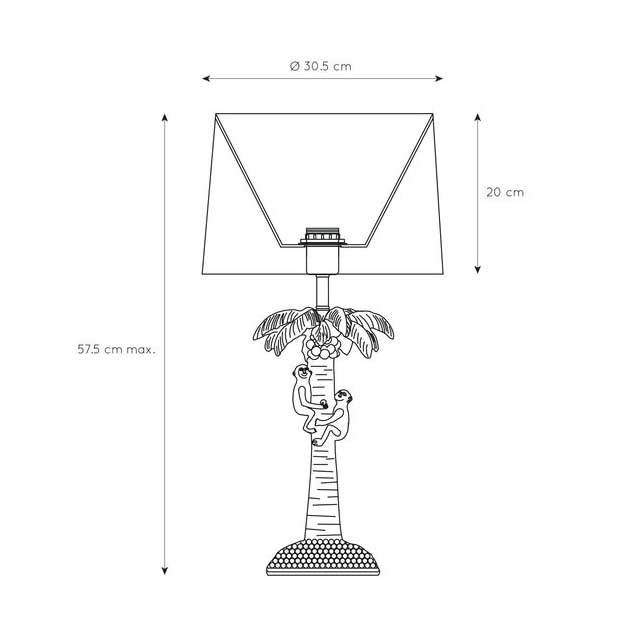 Настольная лампа Lucide Extravaganza Coconut 10505/81/30 изображение 2 Настольная лампа Lucide Extravaganza Coconut 10505/81/30 Фото № 2