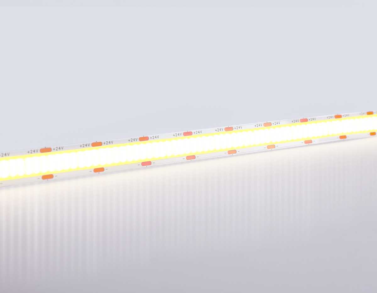 Светодиодная лента Ambrella Light GS4802 COB 616Led/19W m/ 24V IP20 4500K/ 5m*12mm*2mm (2 конт.) GS4802