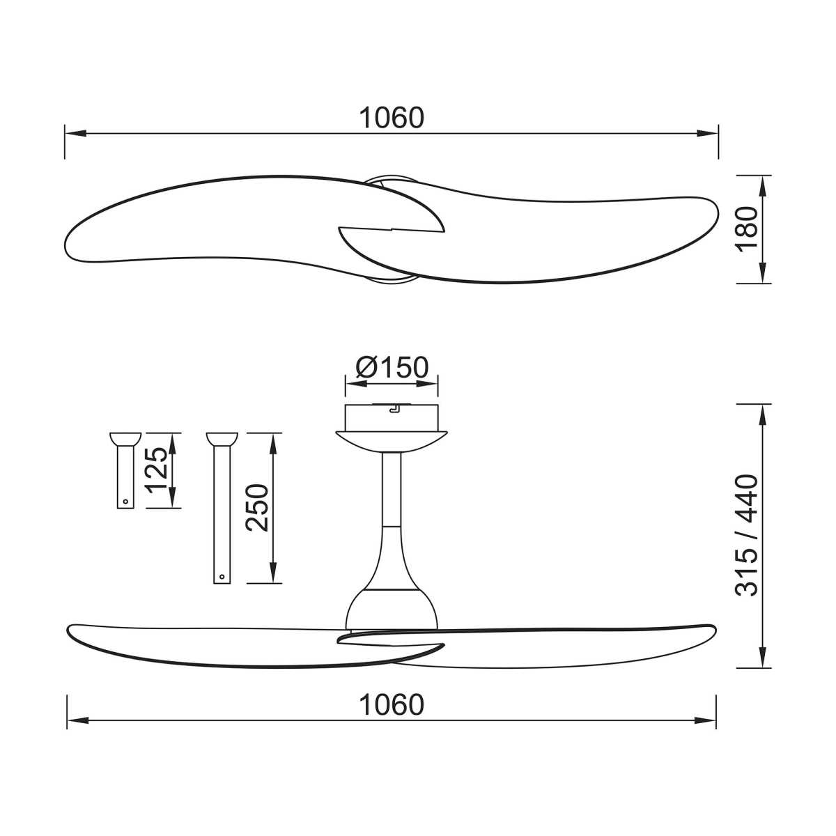 Люстра-вентилятор Mantra IPANEMA II 9037 2