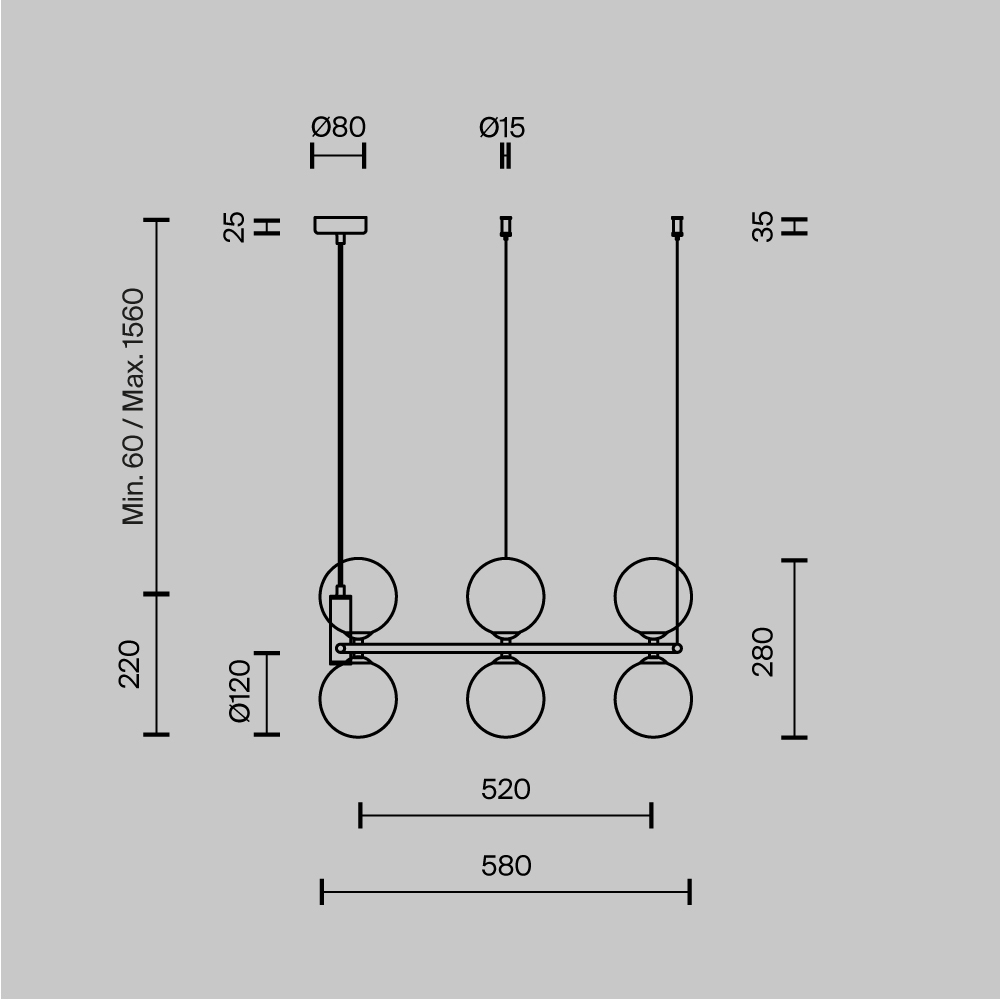 Подвесной светильник Maytoni Ring MOD013PL-06BS1 1