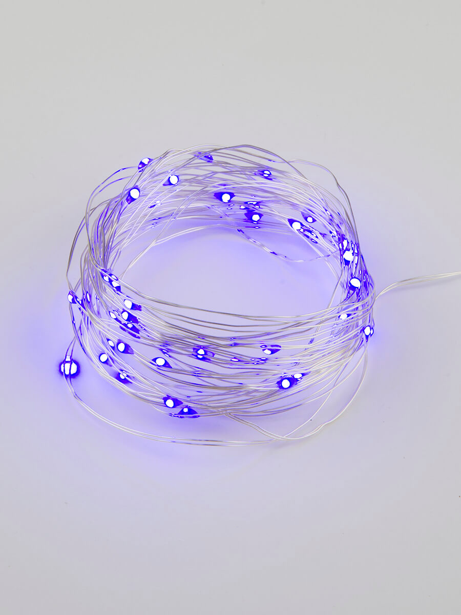 Светодиодная гирлянда Uniel Роса фиолетовый ULD-S0500-050/SCB/2AA Purple IP20 Dew UL-00007185 2