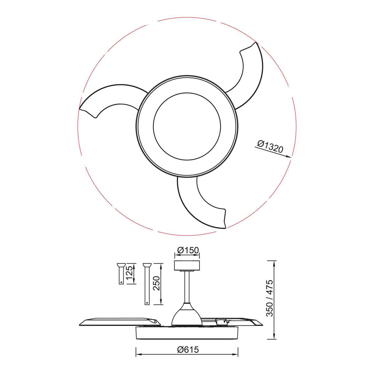 Люстра-вентилятор Mantra NISEKO FAN L 9057 2