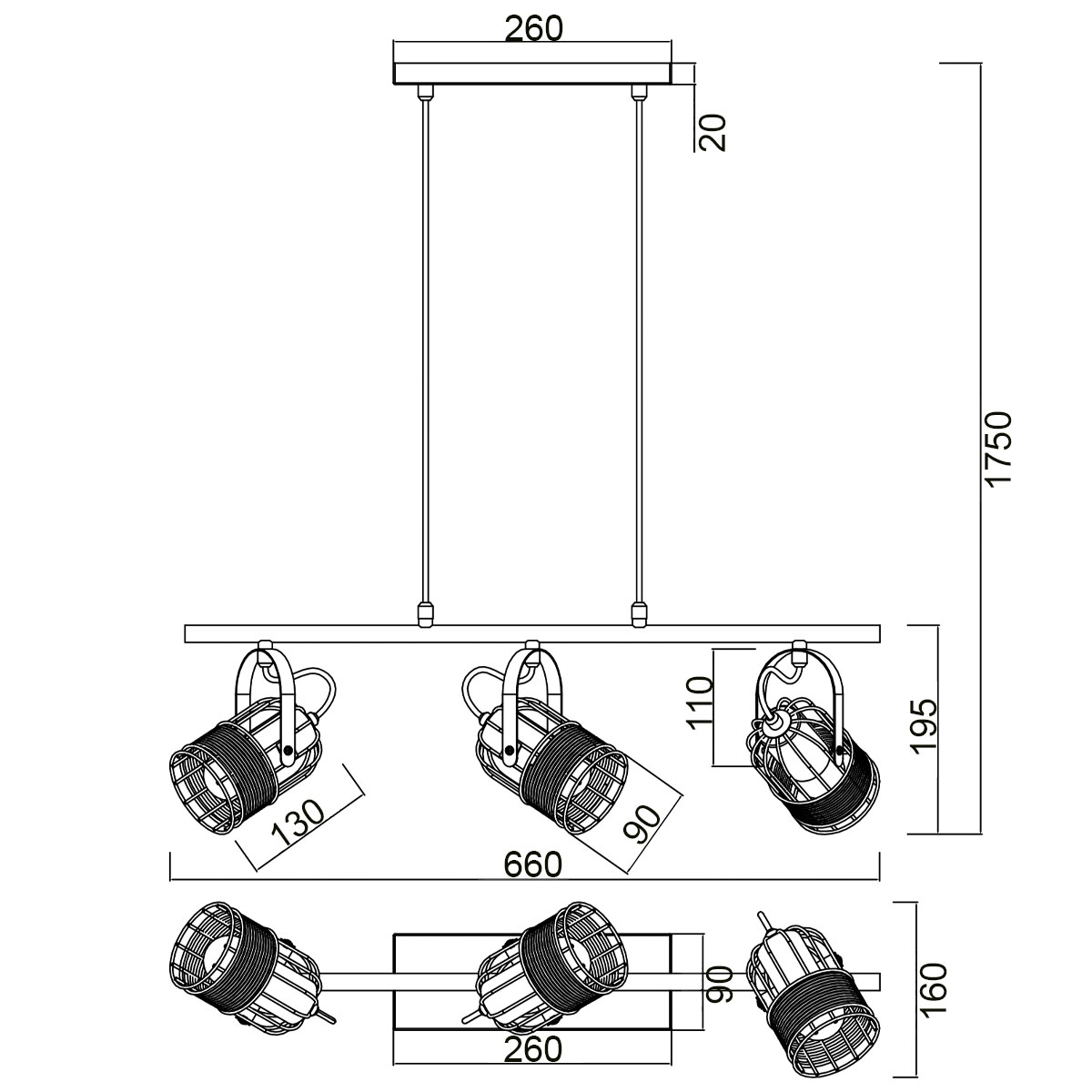 Подвесной светильник Vele Luce Extra VL6472P23 3
