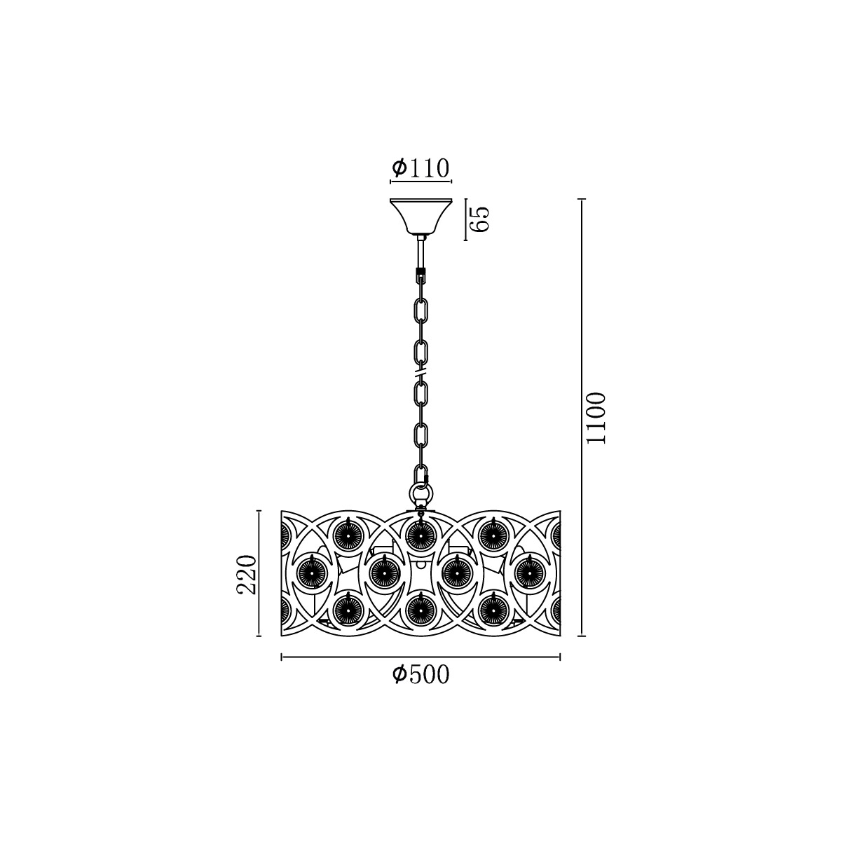 Подвесная люстра Vele Luce Silk VL3143P08 4
