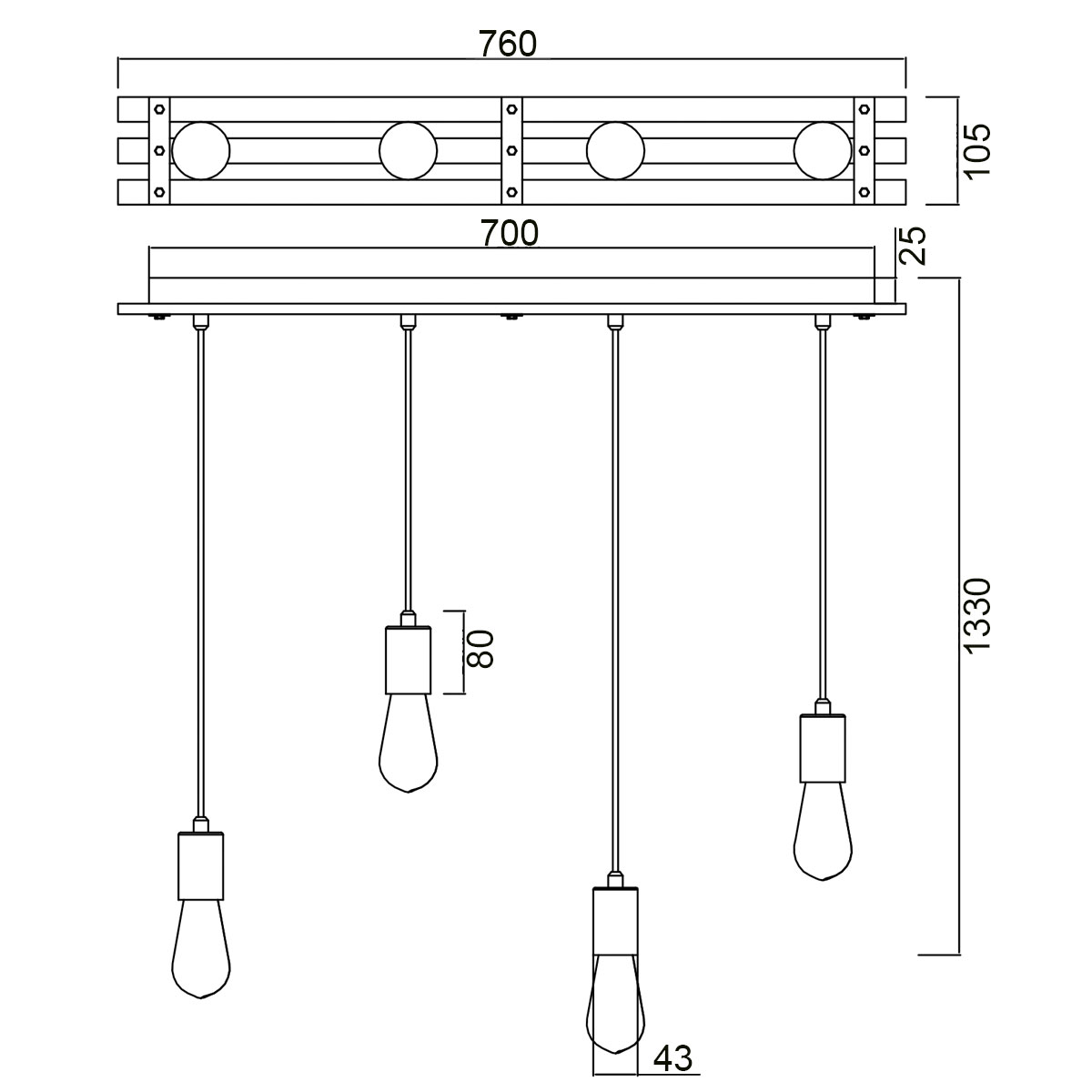 Подвесной светильник Vele Luce Tendenza VL6492P14 3