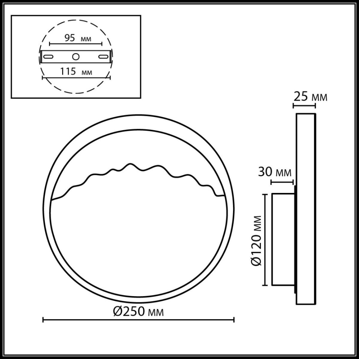 Настенный светильник ODEON LIGHT ECODESIGN VALLEY 6625/9WL 3