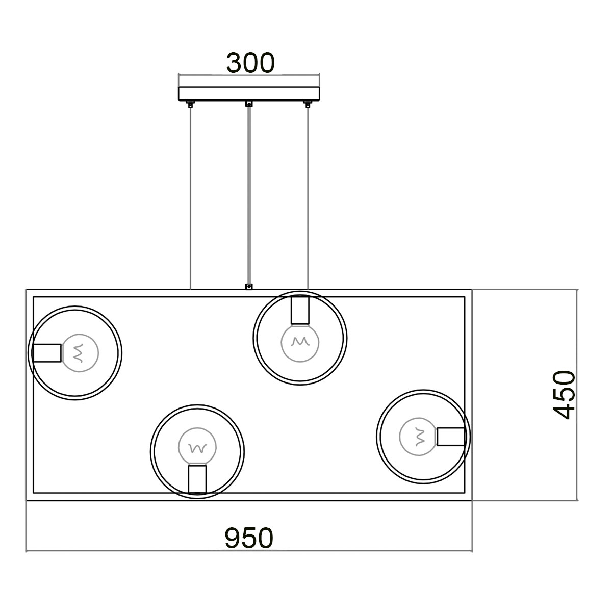 Подвесной светильник Vele Luce Speed VL6292P04 4