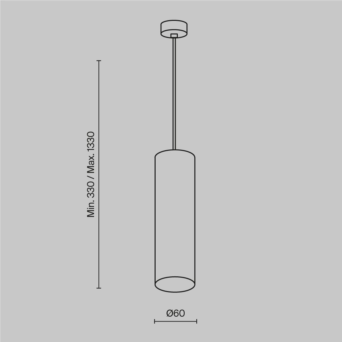 Подвесной светильник Maytoni Technical Focus P075PL-01W 2