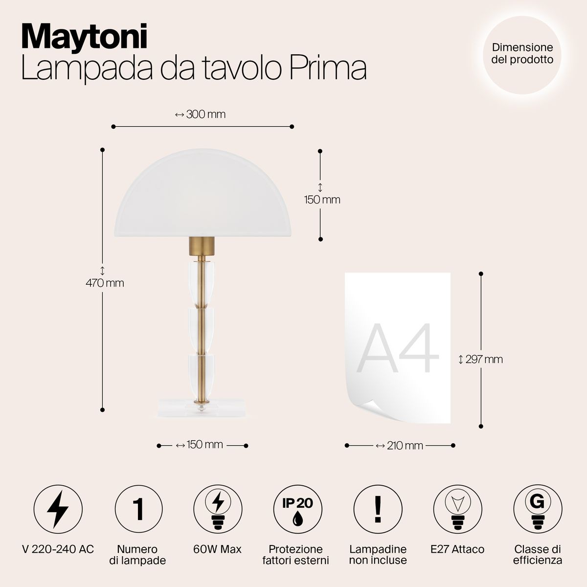 Настольная лампа Maytoni Prima Z034TL-01BZ 1