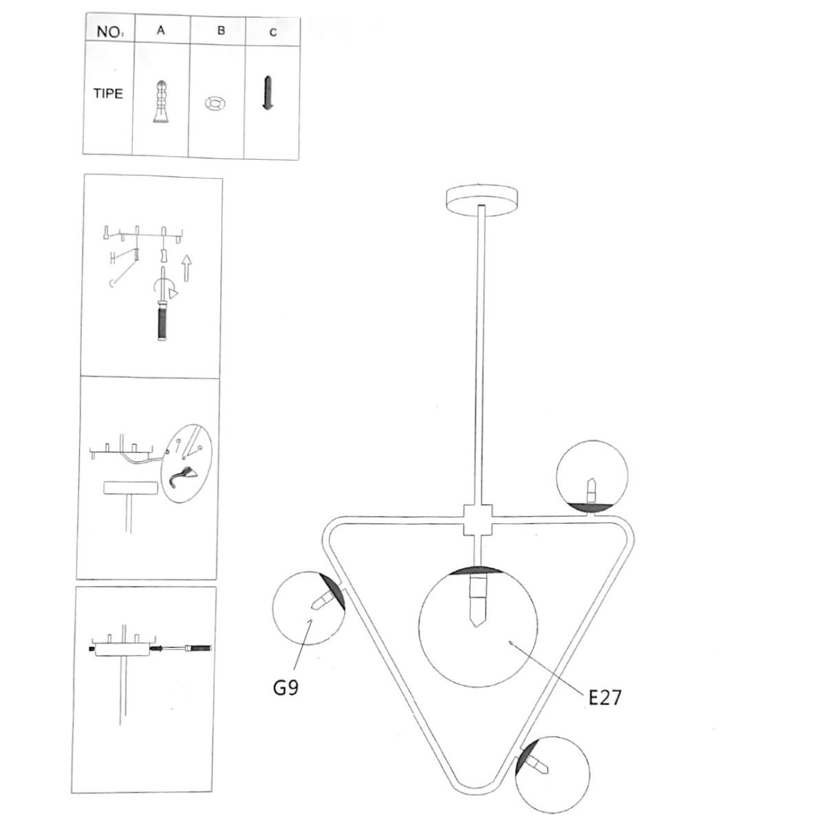 Подвесная люстра Imperium Loft Cosmogony 151873-26 4