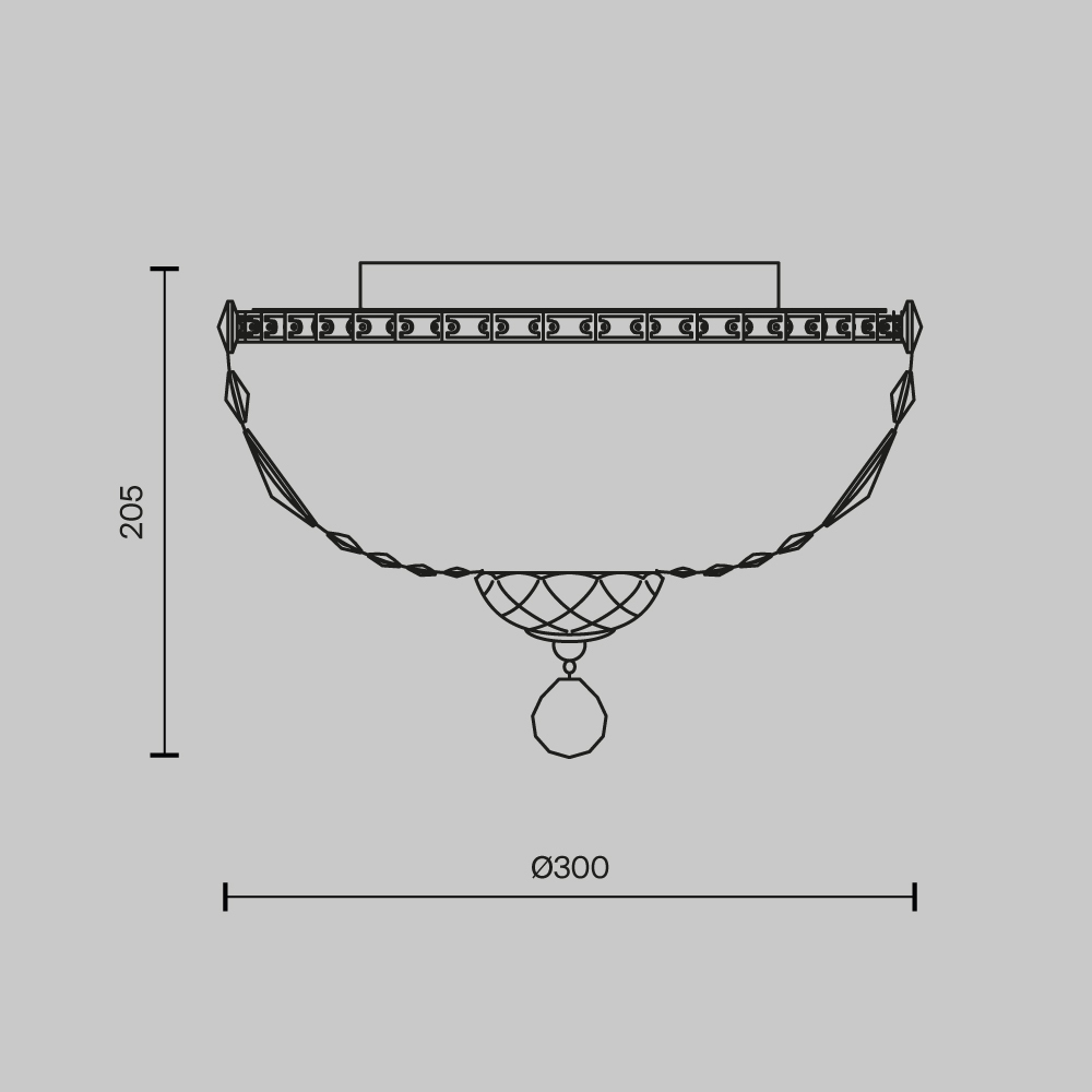 Потолочный светильник Maytoni Basfor DIA100-CL-03-G 2