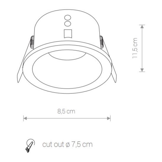Встраиваемый светильник Nowodvorski Charlie 8366 изображение 3 Встраиваемый светильник Nowodvorski Charlie 8366 Фото № 3