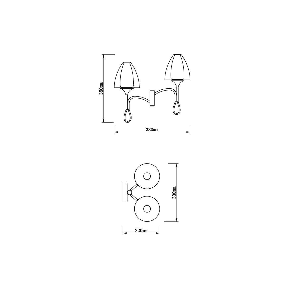Бра Vele Luce Oro VL5654W22 3