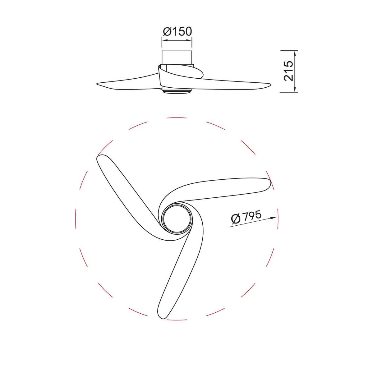Люстра-вентилятор Mantra GROENLAND 9061 3