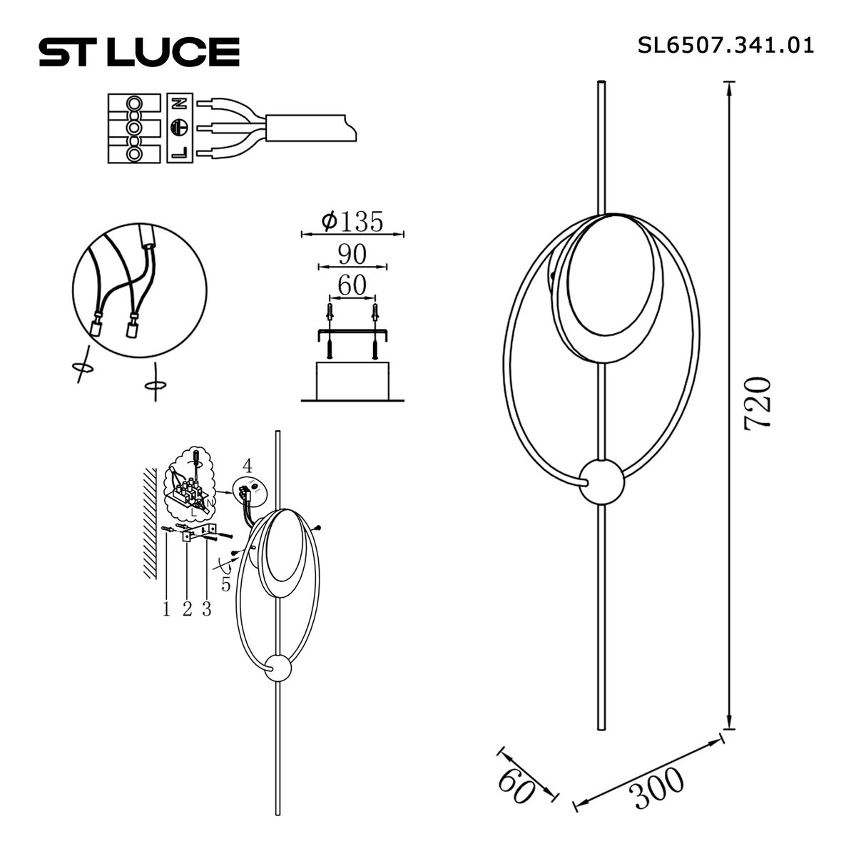 Настенный светодиодный светильник ST Luce Dali SL6507.341.01 1