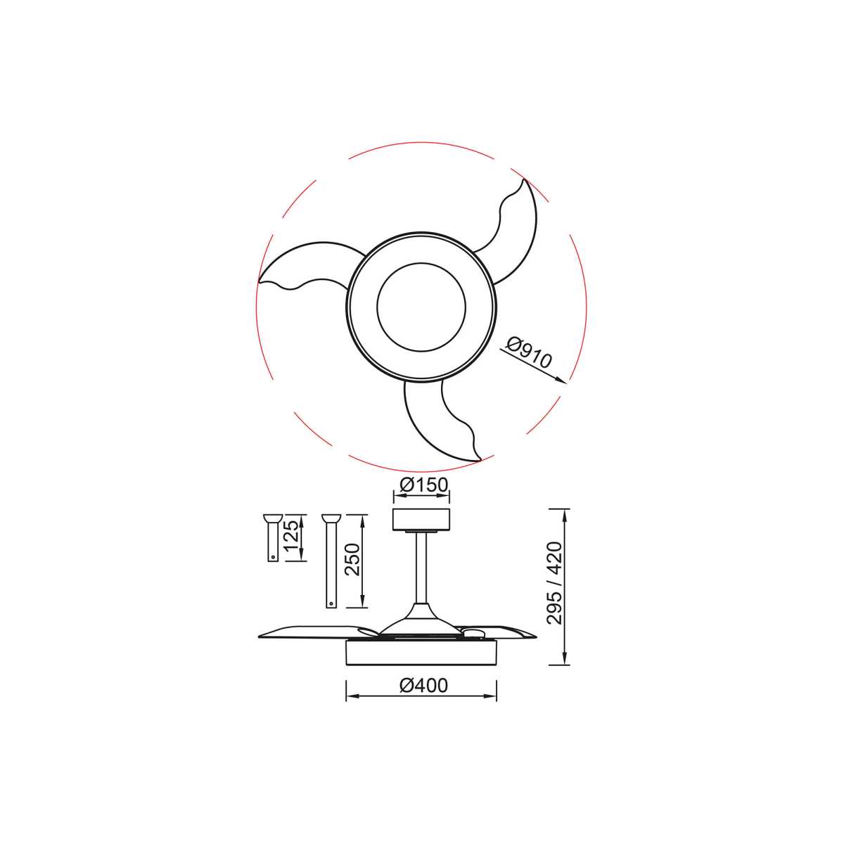 Люстра-вентилятор Mantra NISEKO FAN S 9092 1
