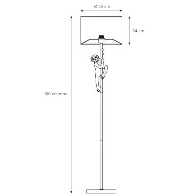 Торшер Lucide Extravaganza Chimp 10702/81/30 изображение 2 Торшер Lucide Extravaganza Chimp 10702/81/30 Фото № 2