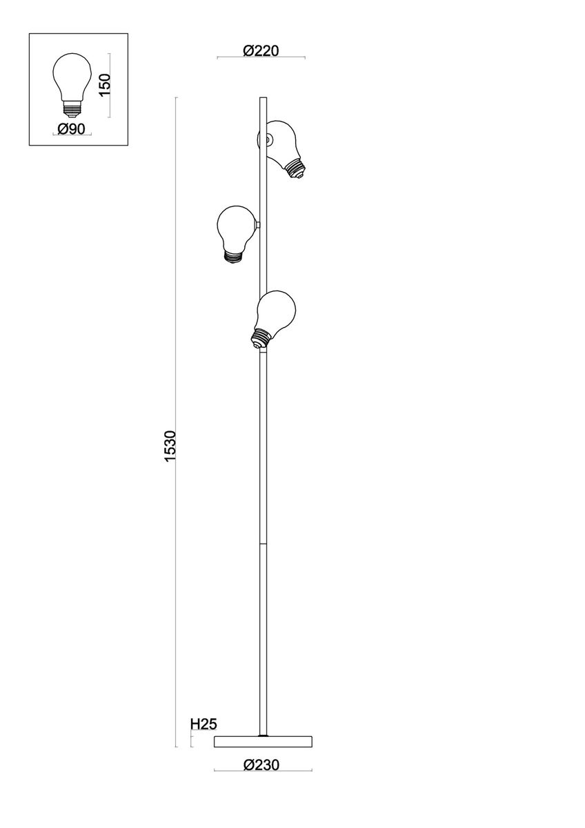 Торшер Freya Evidence FR5372FL-03BS 1