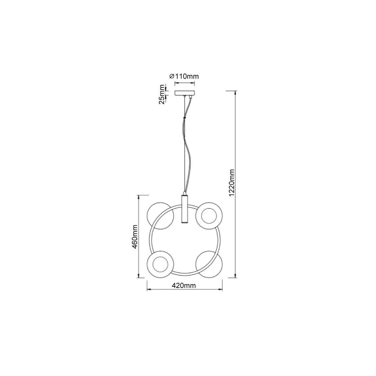 Подвесной светильник Vele Luce Astoria VL5002P42 3