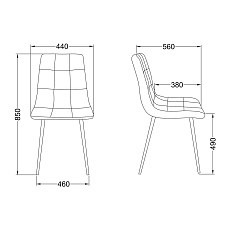 Кухонный стул AksHome Dallas темно-бежевый, велюр 68748 1