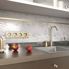 Рамка Werkel Aluminium на 4 поста шампань алюминий W0041711 4690389158162 1