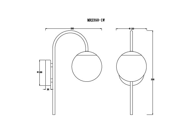 Бра MyFar Cassia MR2350-1W Фото № 2