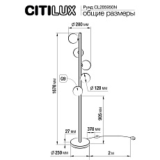Торшер Citilux Рунд CL205950N 1