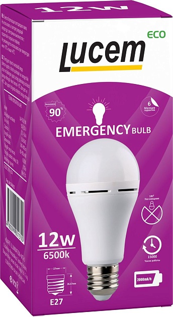 Лампа светодиодная Lucem E27 12W 6500K матовая FLEBL122765L изображение 2 Лампа светодиодная Lucem E27 12W 6500K матовая FLEBL122765L Фото № 2