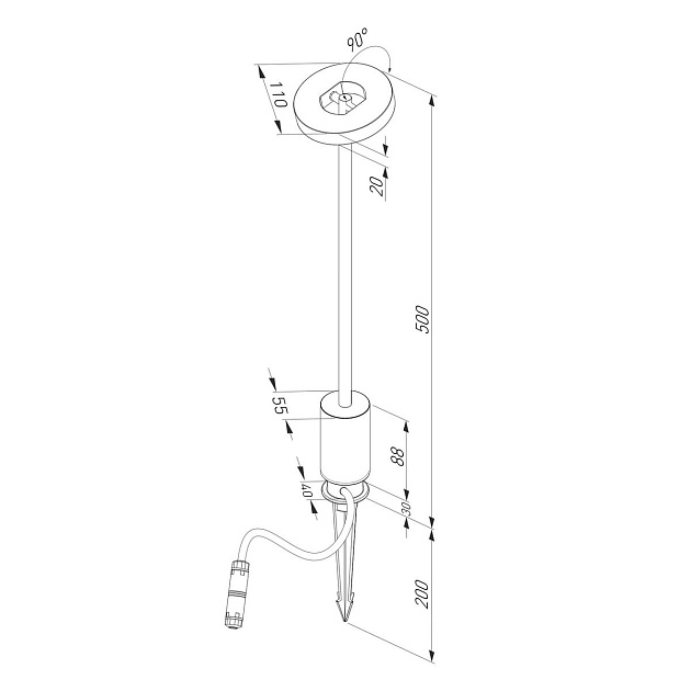 Ландшафтный светодиодный светильник Elektrostandard Verano 35185/S a068589 Фото № 2
