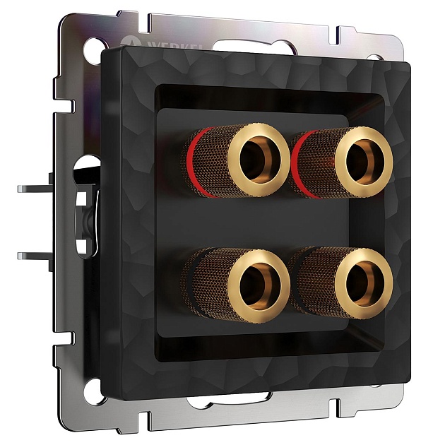 Акустическая розетка Werkel Hammer х4 черный W1285008 4690389163128 Фото № 1