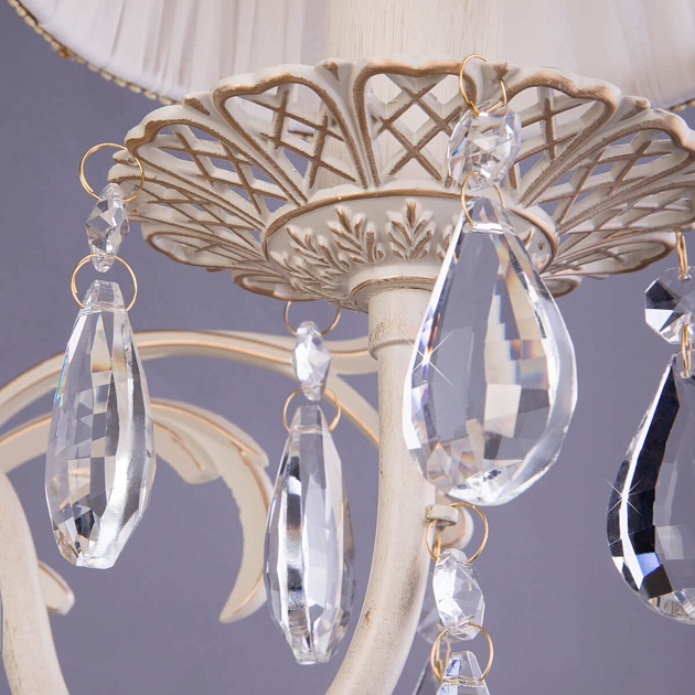 Бра Eurosvet 3637/1 белый с золотом/прозрачный хрусталь Strotskis изображение 4 Бра Eurosvet 3637/1 белый с золотом/прозрачный хрусталь Strotskis Фото № 4