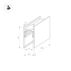 Шинопровод магнитный Arlight Mag-Orient-Track-2652-3000 033633 1