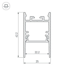 Профиль Arlight SL-Comfort-2542-2000 Black 046934 1