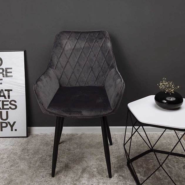 Кресло AksHome Pablo серый, велюр 72329 Фото № 11