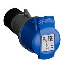 Розетка кабельная Easy&Safe 216EC6,16А,2P+E,IP44,6ч 2CMA102003R1000