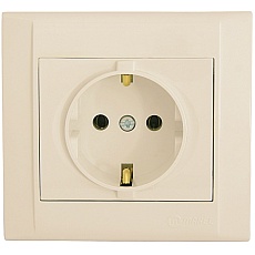 Розетка Makel с/з (Керамика) СП Defne 16А IP20 крем. 42010008