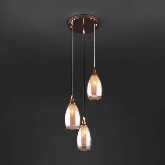 Подвесной светильник Eurosvet 50085/3 золото изображение 2 Подвесной светильник Eurosvet 50085/3 золото Фото № 2