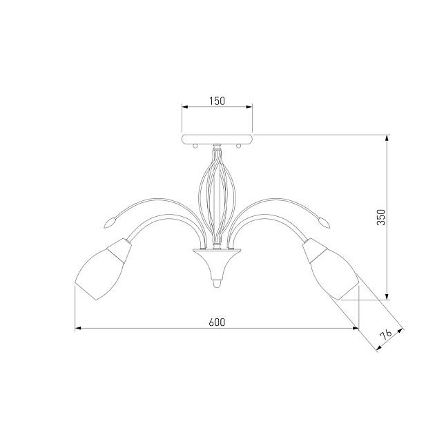 Потолочная люстра Eurosvet 22080/6 золото Фото № 2