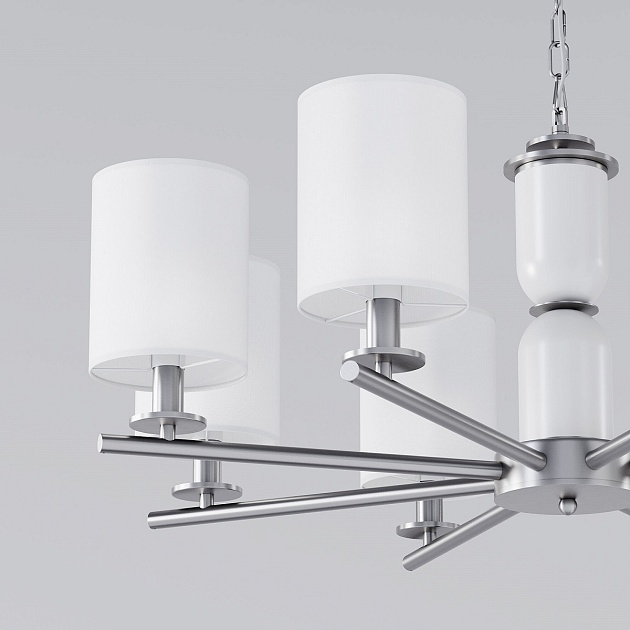 Подвесная люстра Eurosvet Caprera 60146/8 никель изображение 2 Подвесная люстра Eurosvet Caprera 60146/8 никель Фото № 2