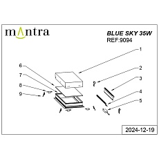 Встраивамое светодиодное окно Mantra BLUE SKY 9094 4