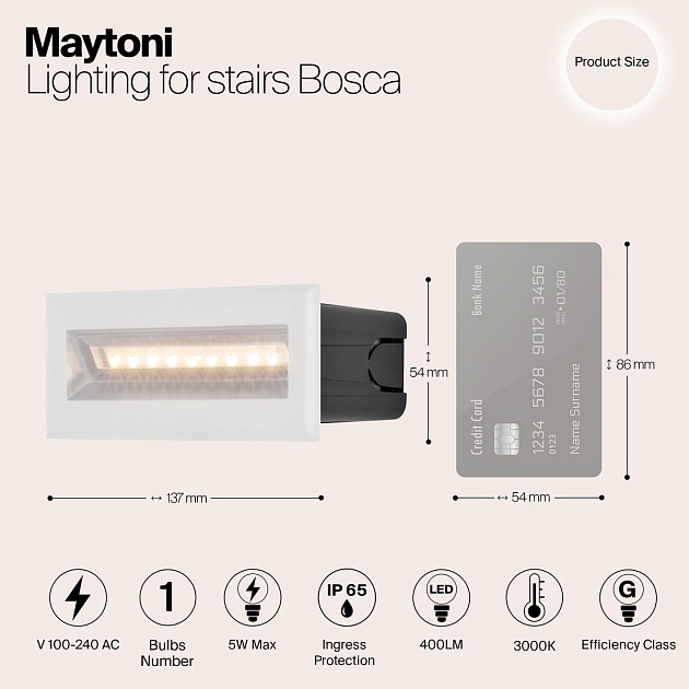 Подсветка для лестниц Maytoni Bosca O045SL-L5W3K Фото № 2