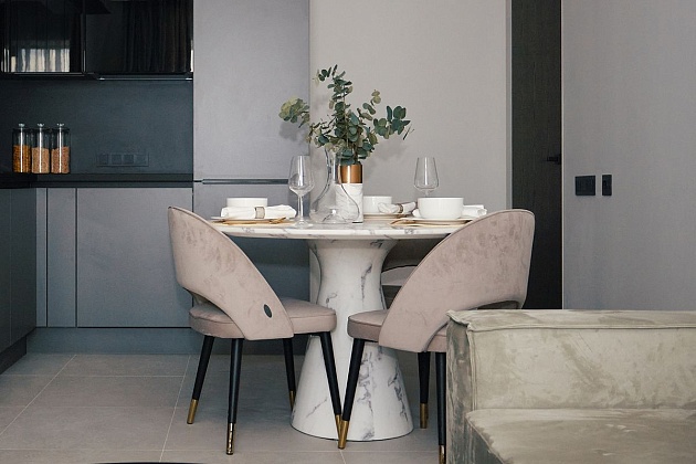 Кухонный стол Garda Decor 33FS-DT120-WH Фото № 4