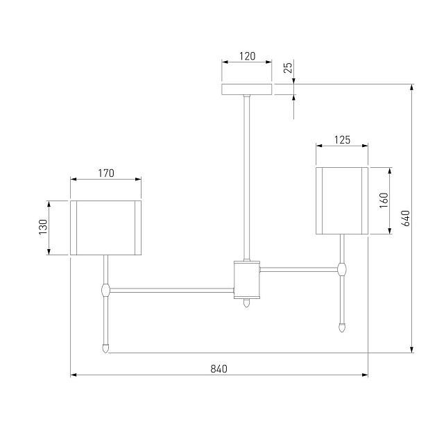 Подвесная люстра Eurosvet Notturno 60162/8 латунь Фото № 2