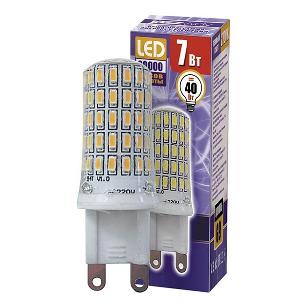 Лампа светодиодная Jazzway G9 7W 2700K прозрачная 1039064B Фото № 1