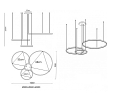 Подвесной светодиодный светильник Kink Light Лаура 08246,12PA 1