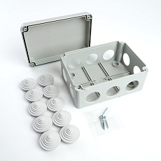 Коробка разветвительная STEKKER EBX10-310-55, 150*110*70мм,10 вводов, IP55, светло-серая (GE41242) 4