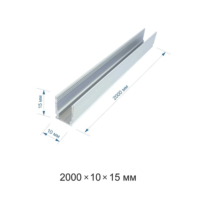 Профиль накладной серебро 2м Apeyron 08-30-01 изображение 2 Профиль накладной серебро 2м Apeyron 08-30-01 Фото № 2