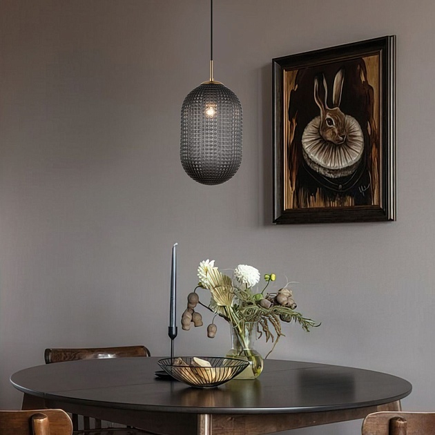 Подвесной светильник Eurosvet Gem 50261/1 темно-серый изображение 6 Подвесной светильник Eurosvet Gem 50261/1 темно-серый Фото № 6