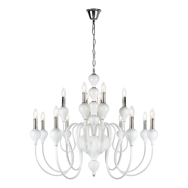 Подвесная люстра iLamp Lady 88003-10+5 WH Фото № 1